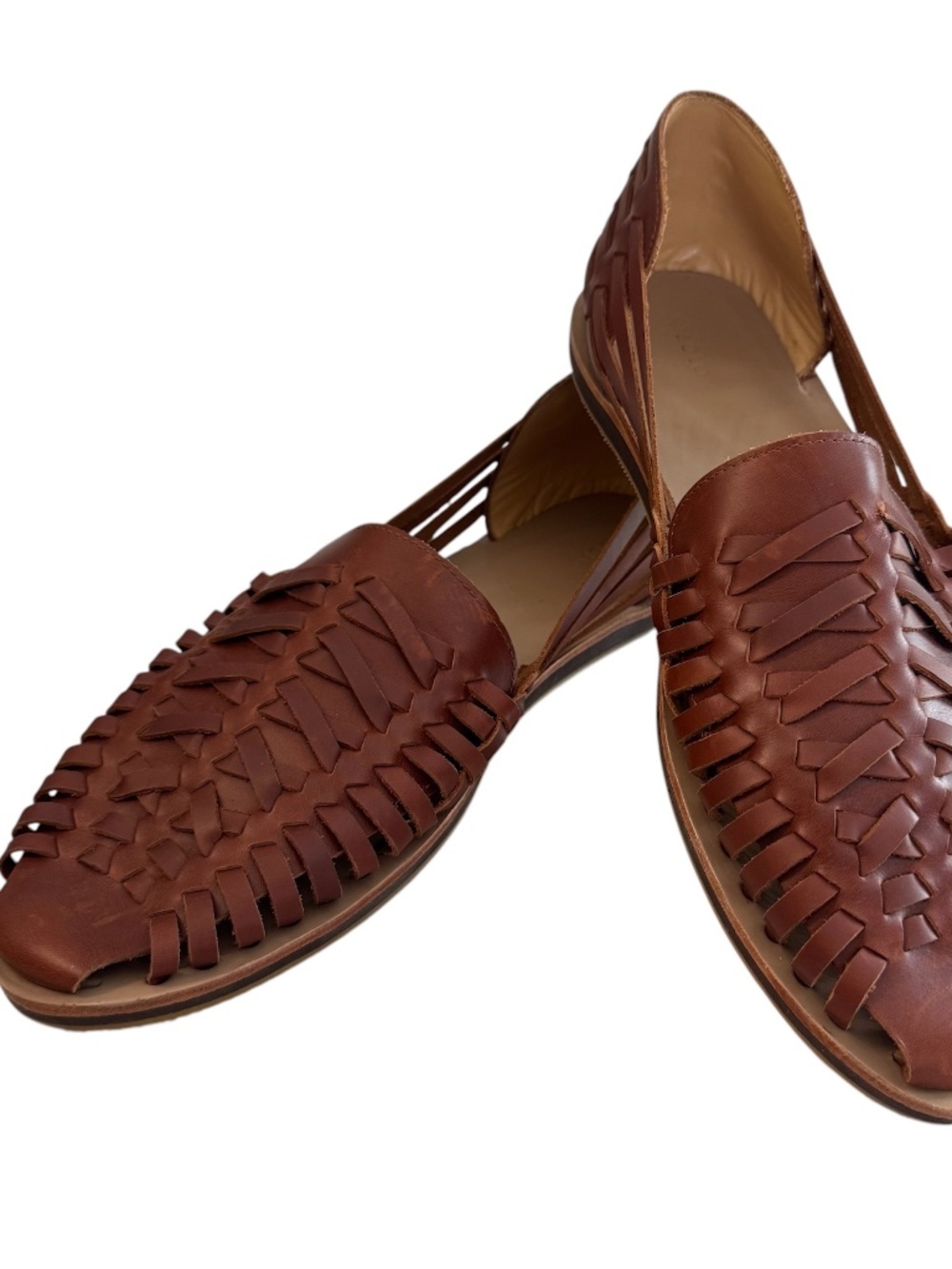 Nisolo Men's Huarache Sandal in Brandy Closed Toe Leather Slip-On Sz 13 NIB